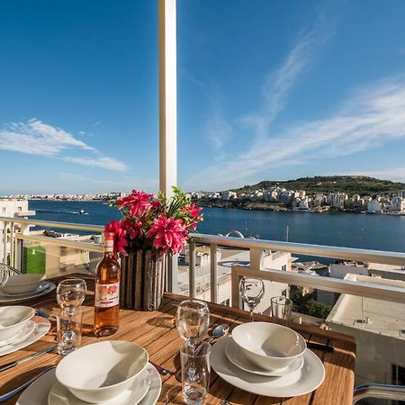 Bayview 2 Bedroom Seaview Apartment With Large Terrace With Panoramic Views - By Getawaysmalta St. Paul's Bay Exteriör bild
