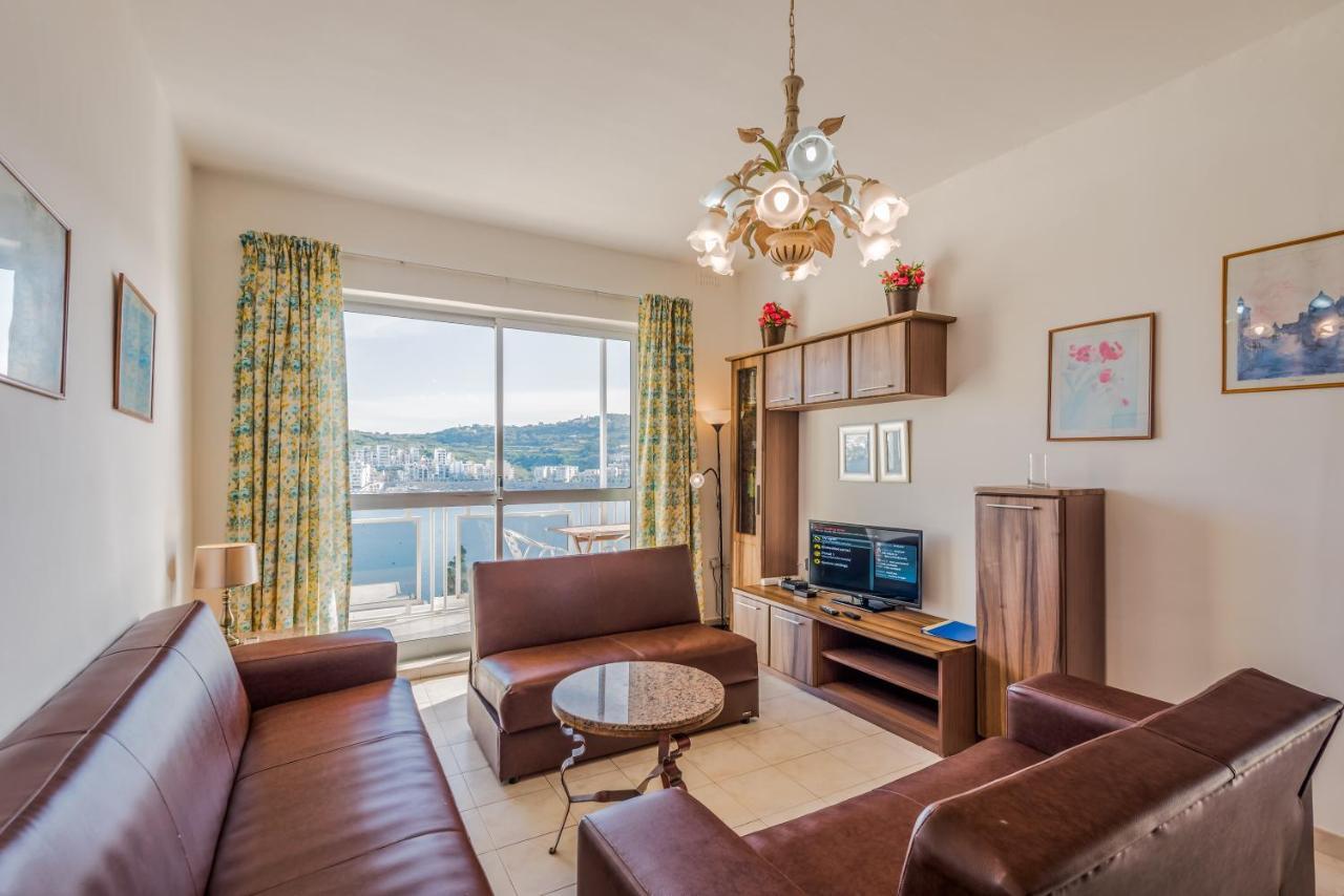 Bayview 2 Bedroom Seaview Apartment With Large Terrace With Panoramic Views - By Getawaysmalta St. Paul's Bay Exteriör bild